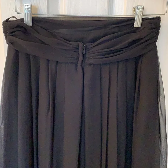 Elegant JACK BRYAN Vtg Black Wide leg Flowy Dressy Evening Skirt Pants Chiffon - Picture 9 of 9